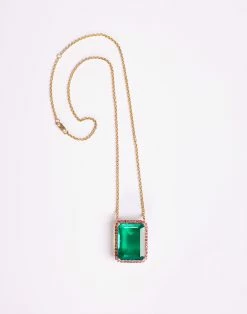 CYNTHIA ROWLEY Green Topaz And Pink Tourmaline Pendant