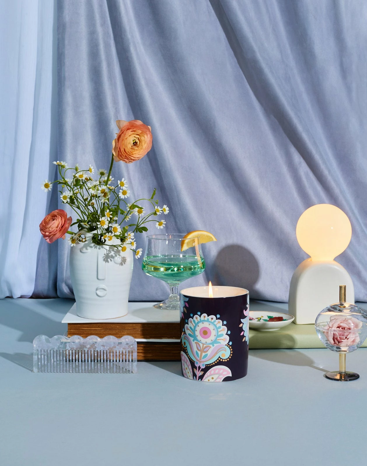 CYNTHIA ROWLEY Moonflower Ceramic Jar Candle - Image 3