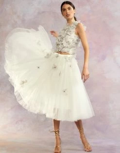 CYNTHIA ROWLEY Butterfly Tulle Skirt
