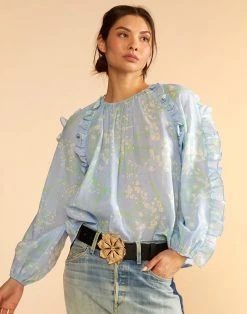 CYNTHIA ROWLEY Claudia Ruffle Blouse