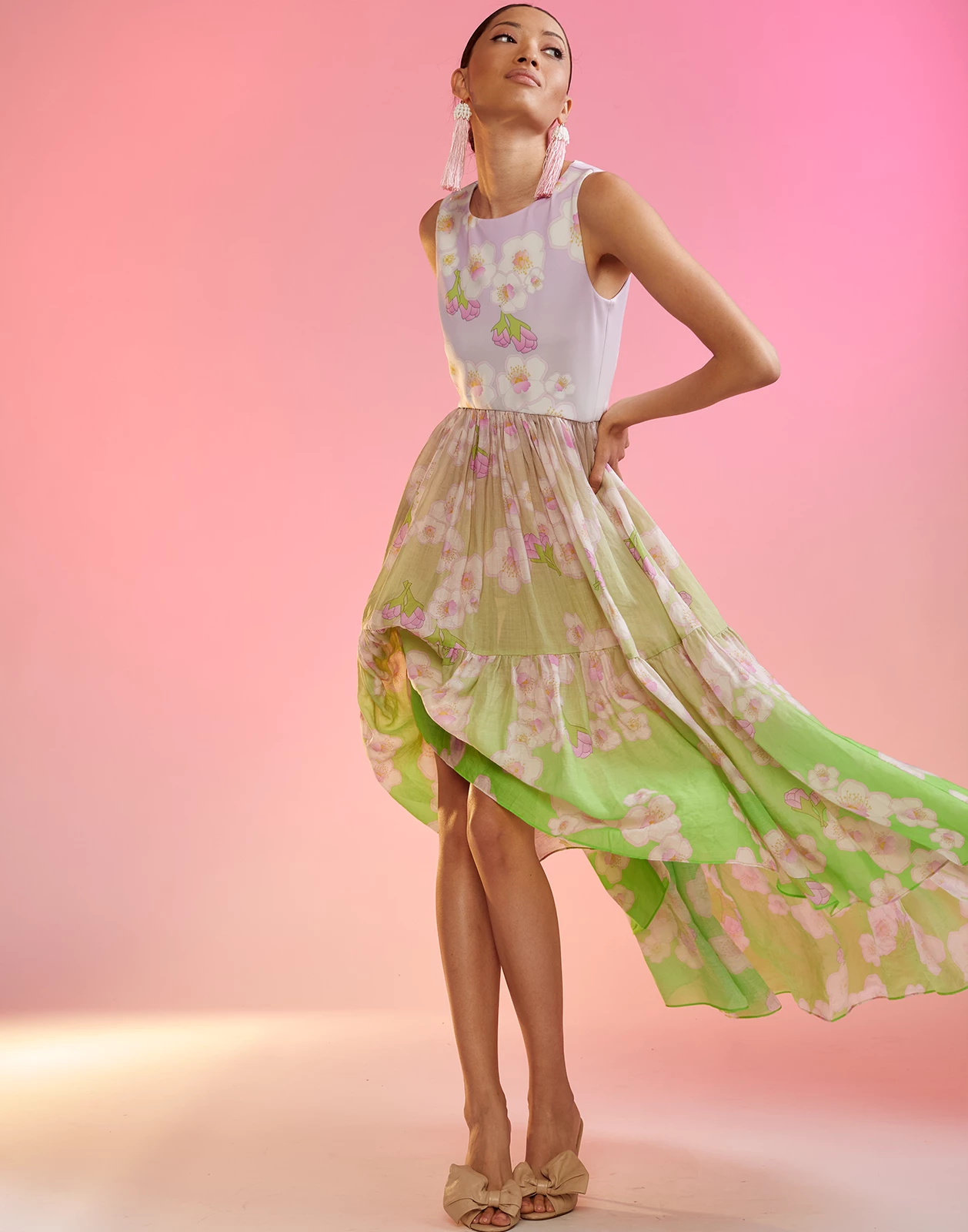 CYNTHIA ROWLEY Ramie Tier Dress - Image 2