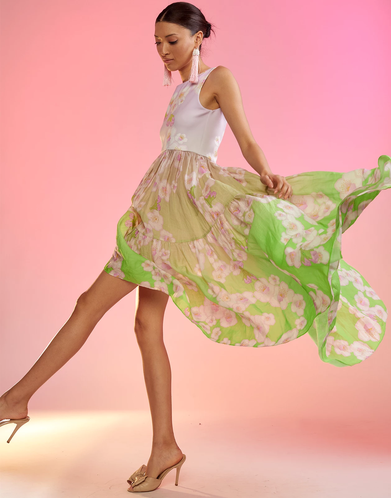 CYNTHIA ROWLEY Ramie Tier Dress - Image 5