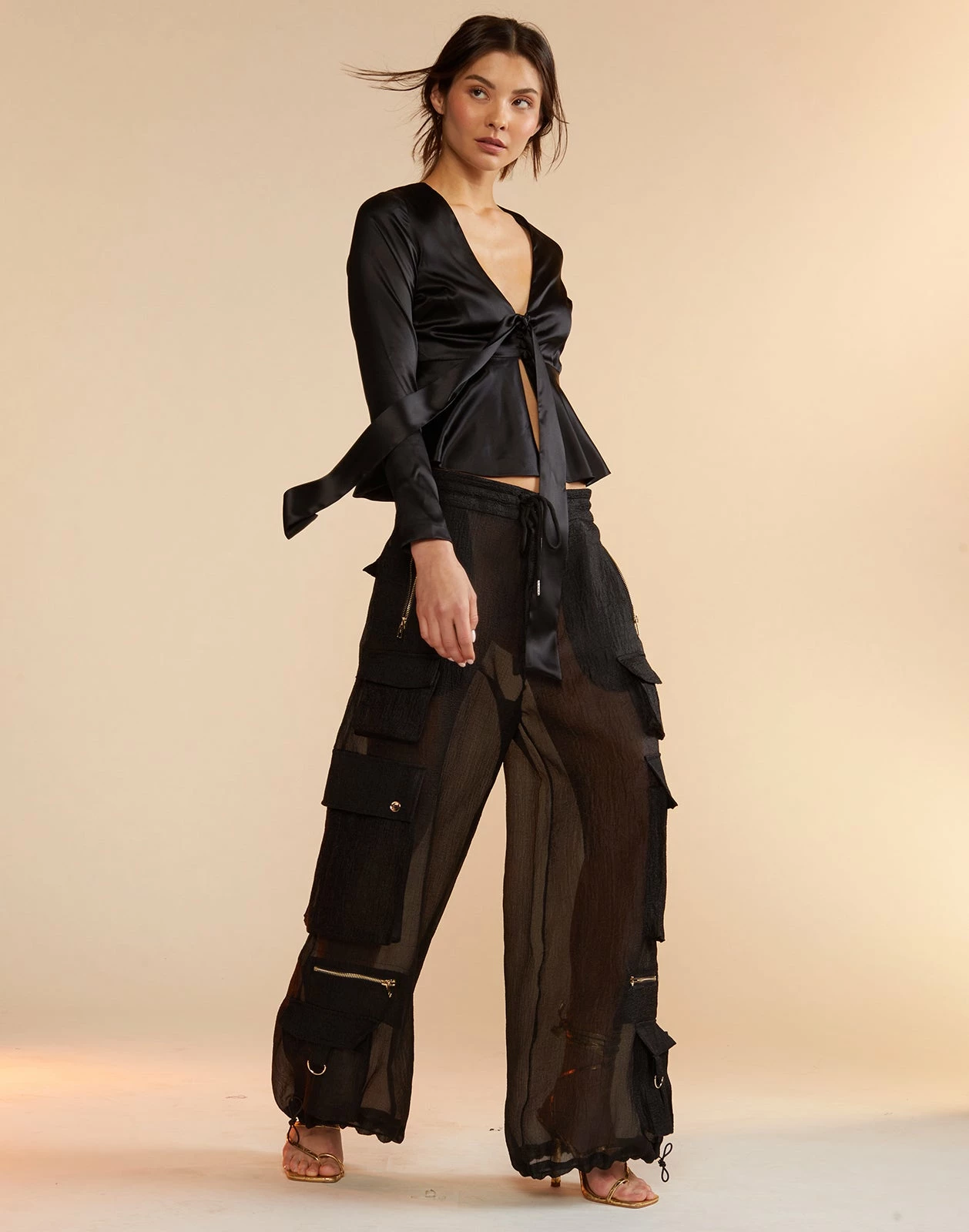 CYNTHIA ROWLEY Organza Cargo Pant - Image 2