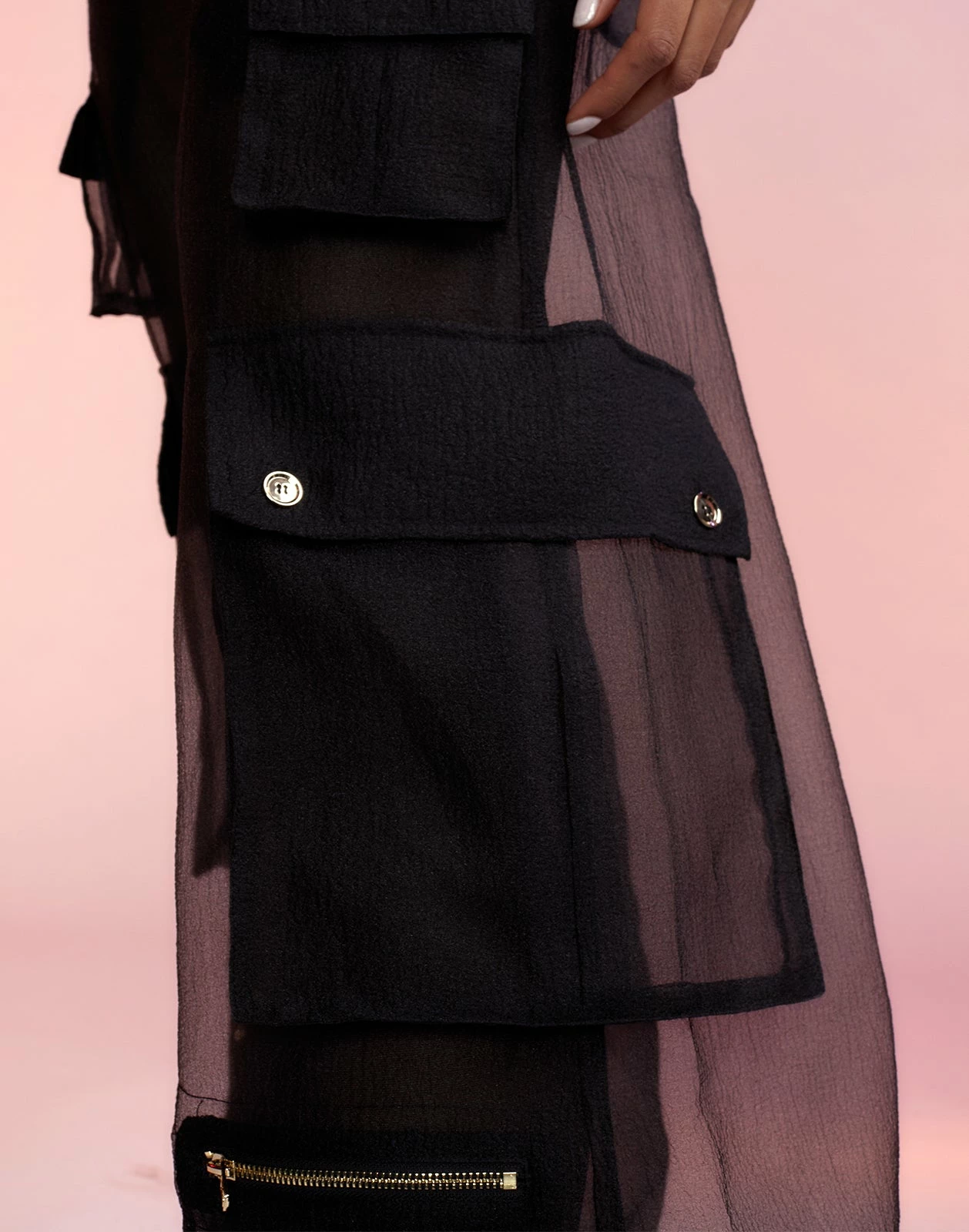 CYNTHIA ROWLEY Organza Cargo Pant - Image 7