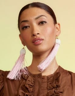 CYNTHIA ROWLEY Beaded Tassel Earrings