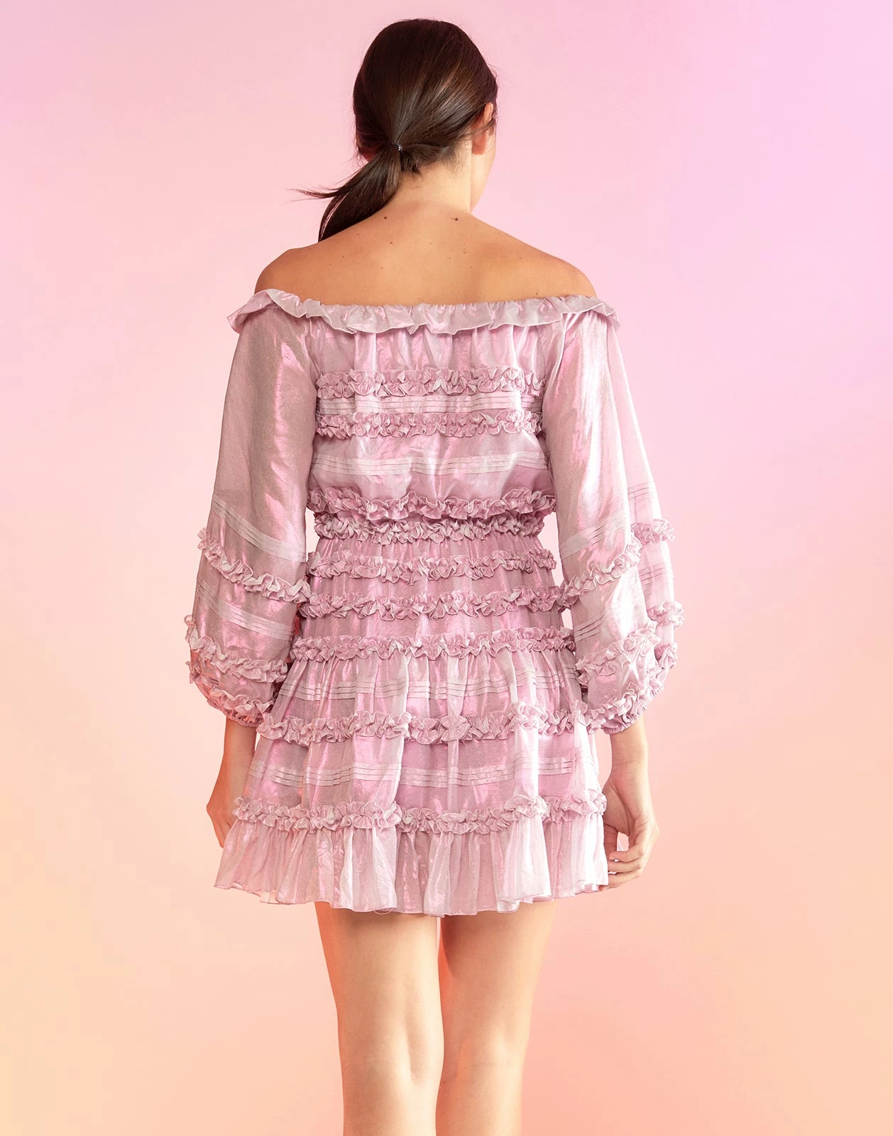 CYNTHIA ROWLEY Ella Foil Metallic Dress - Image 6