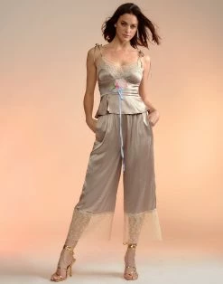 CYNTHIA ROWLEY Iris Silk Pant