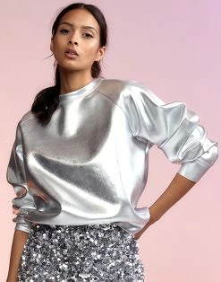 CYNTHIA ROWLEY Bonded Pullover