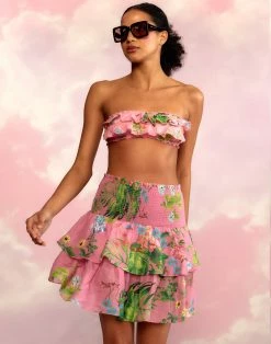 CYNTHIA ROWLEY Nola Smocked Skirt