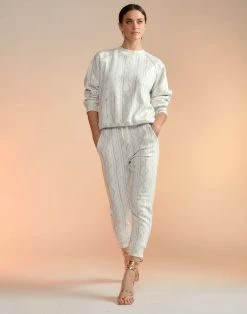 CYNTHIA ROWLEY Cable Knit Printed Lounge Pants